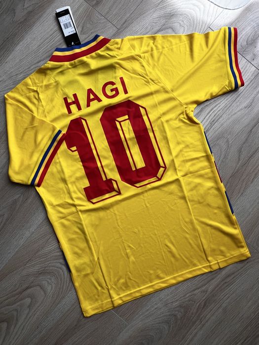 Tricou de fotbal nationala Romaniei Hagi 10 Adidas Marime M World Cup 1994