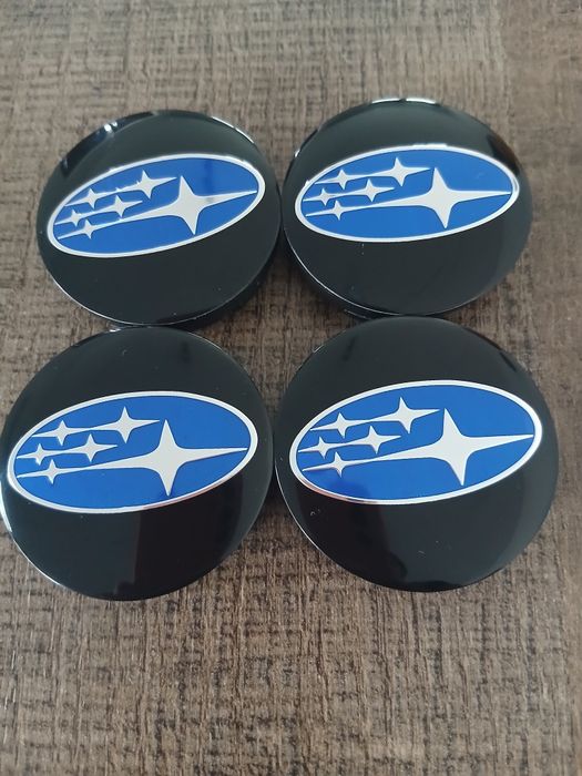 Капачки за джанти Субару черни декоративни тапи 52/55