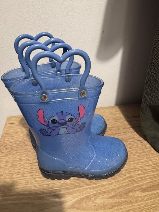 Cizme de cauciuc Stitch cu luminite de fete marimea 23 (Wellington boots)