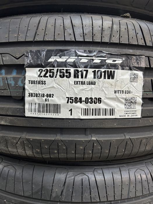 225/55/17 Гуми Nitto Висок Клас Японски Гуми 4 броя Нови