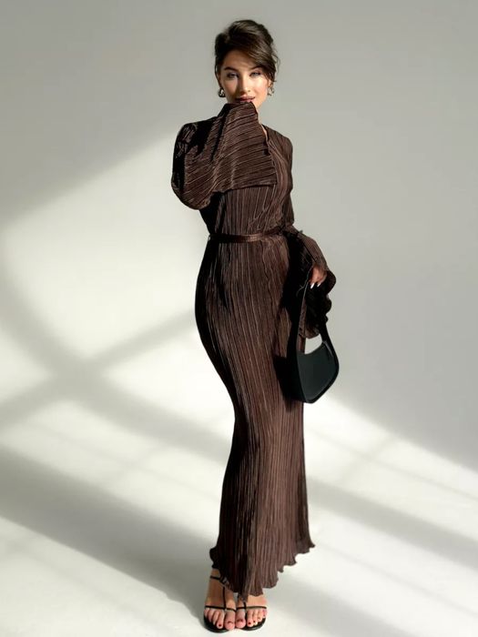 Платье коричневый