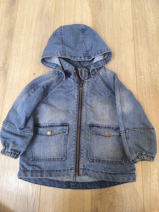 Джинсовая куртка h&m р.86(большемерит); на 12-24 м