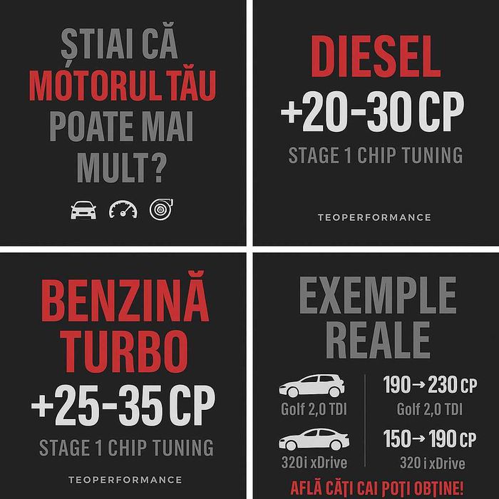 CHIPTUNING PROFESIONAL-Putere, Cuplu și Performanță !!!Soft putere