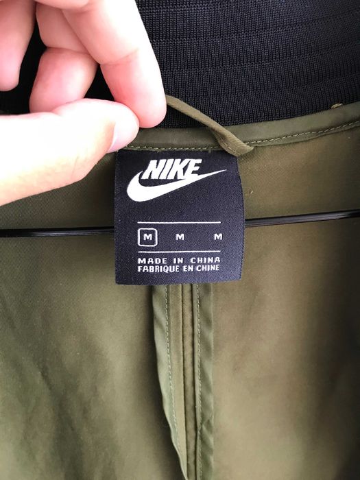 Jachetă bărbătească verde subțire Nike geacă bomber din SUA