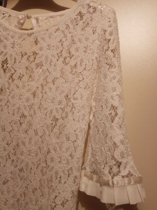 Rochie/tunica crem XS-S sau 158-164, transparenta.