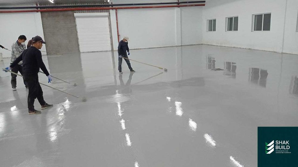 Наливной полимер саноат поллари 5 йилгача сервис 2 млн м² Узбекистонда