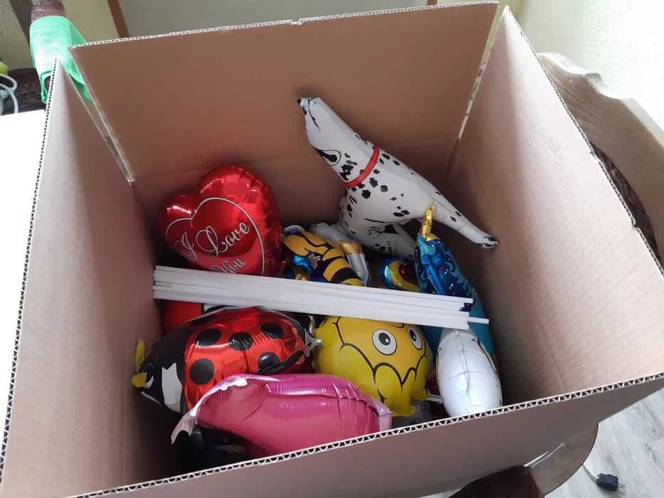 Балони фолиеви надути с въздух, на пръчка