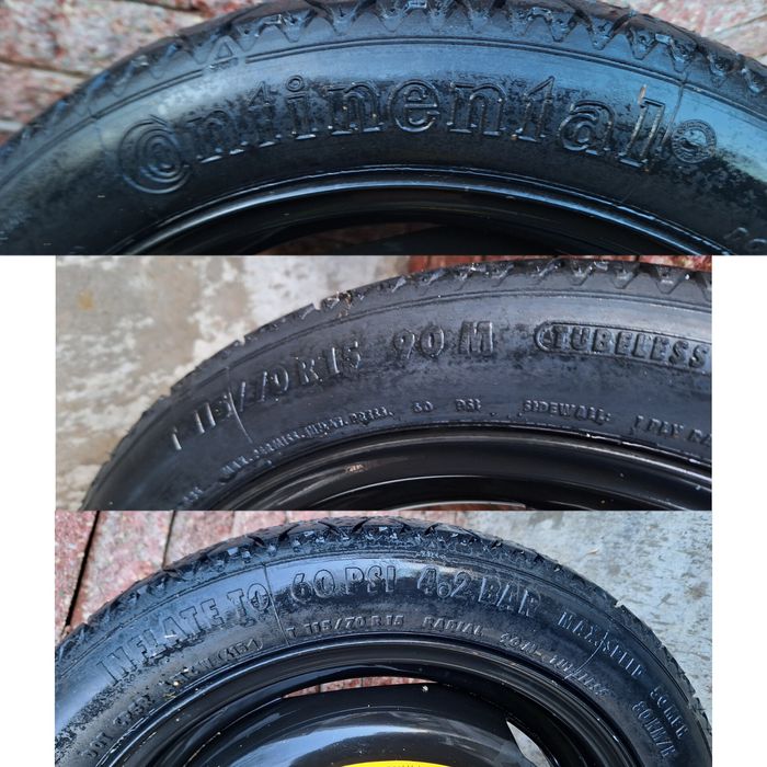 Резервна гума патерица Continental 115 70 15