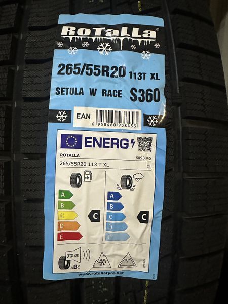 Нови Зимни Гуми ROTALLA SETULA W RACE S360 265/55R20 113T XL НОВ DOT