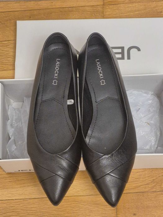 Черни балеринки кожа lasocki