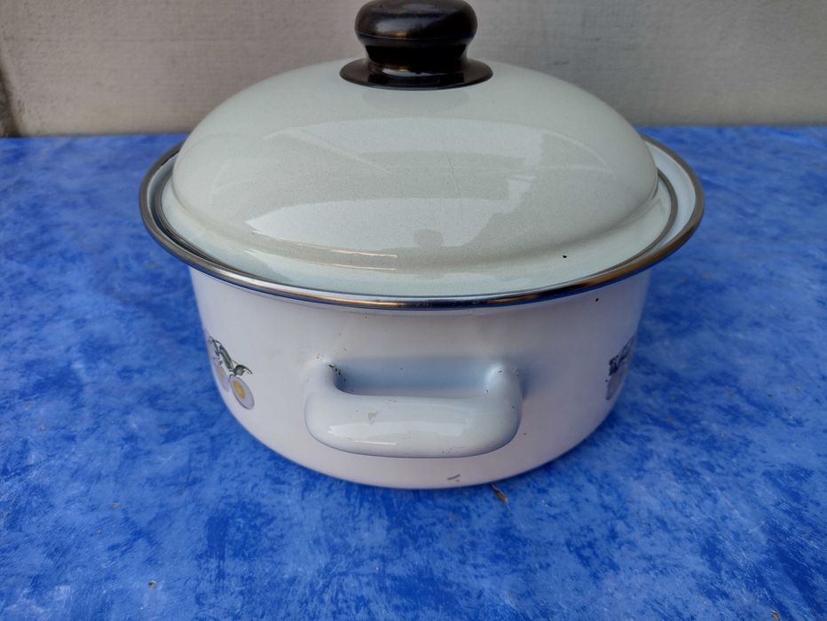 Home Decor | cratita, oala emailata, diametru 20 cm