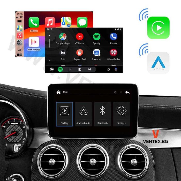 CarPlay и Android Auto интерфейс за Mercedes-Benz от 2012-2015 NTG 4.5