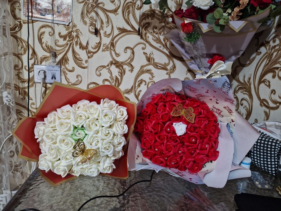 Buchet trandafiri săpun