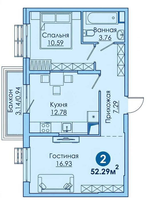 СРОЧНО! Последняя 2-х комнатная! на СКИДКЕ15%, Мирабадский р.