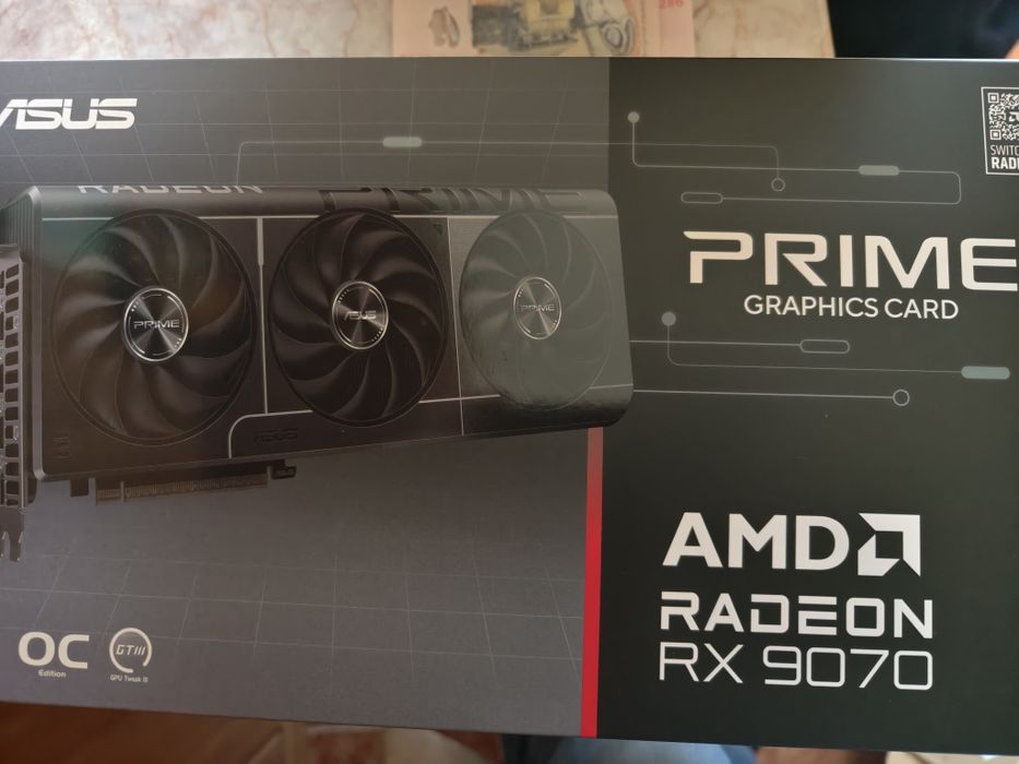 Vand placa video Asus RX9070 PRIME EVO 16/256gb noua sigilata garantie