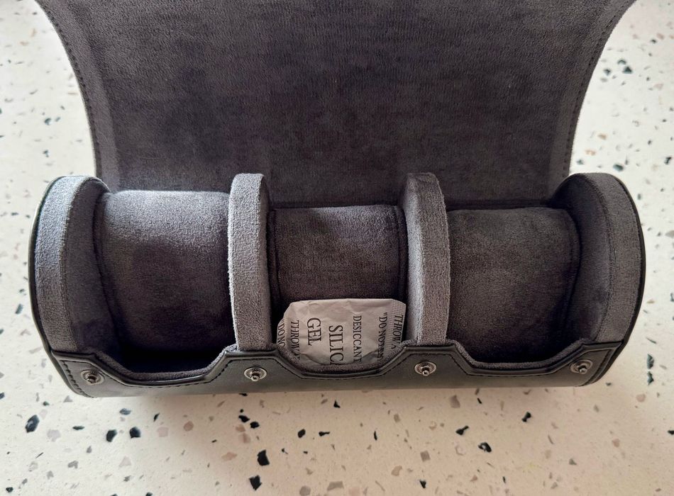 Cutie rulou din piele vintage pentru ceasuri - NEFOLOSIT