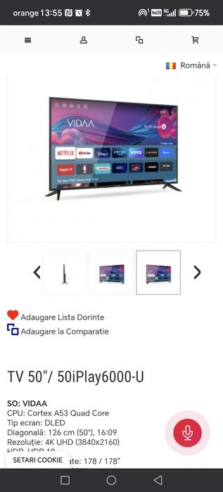 Smart TV 4k 126cm Allview 50iplay6000 Amanet Crangasi Lazar 54912
