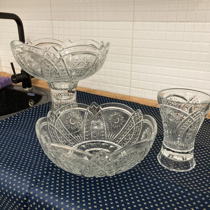 Хрустальные вазы-2шт