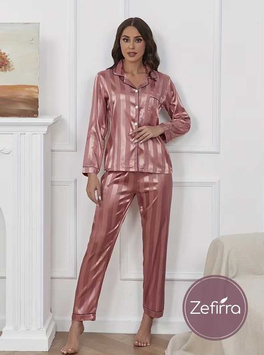 Елегантни сатенени пижами  Alina Zefirra, различни десени.