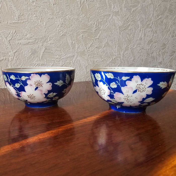 2 пиалы. Песочное ПФЗ. 1950г. Редкость