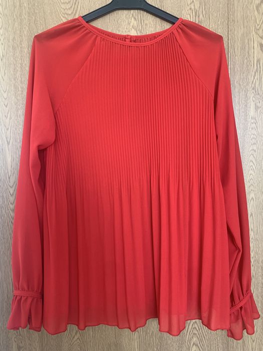 Bluza pliseuri rosie M