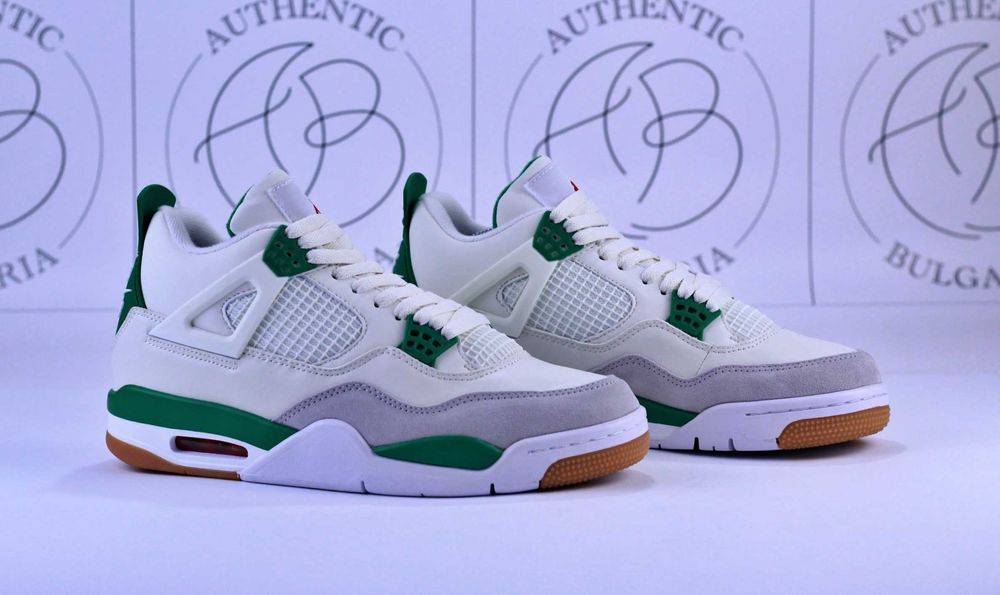 Nike Air Jordan 4 Military Black Metallic Purple SB Pine Green Snorlax