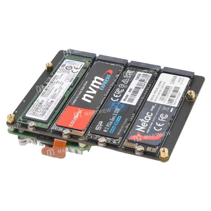 NAS Board Geekworm X1011 PCIe to NVMe за Raspberry Pi 5