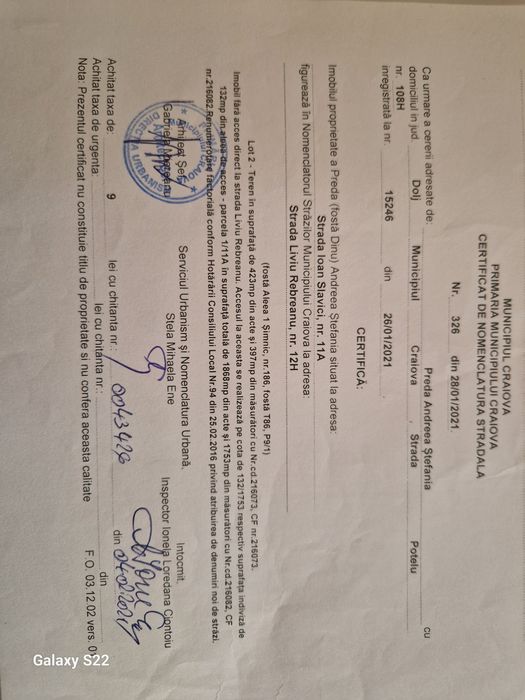 Vand teren in apropiere de centura de nord 397mp str.Liviu Rebreanu