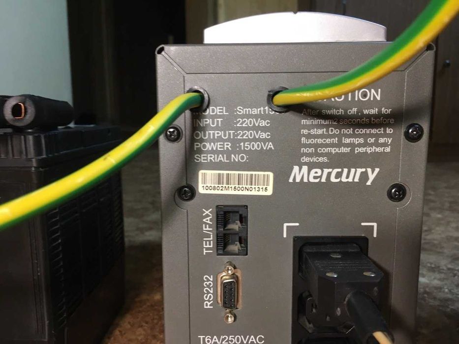 UPS MERCURY Smart 1500 VA цена с автомобильным аккумулятором