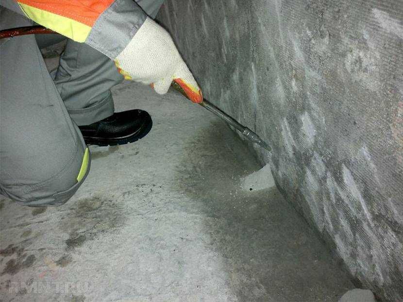 Гидроизоляция тех. приямков резервуаров прудов фонтанов бассейна