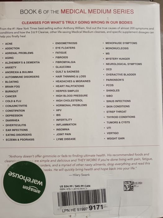 Книга Cleanse to heal- Anthony William