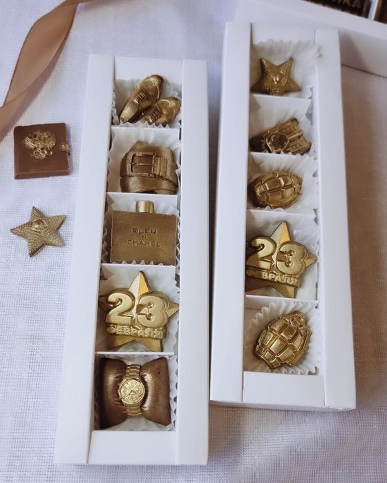 Подарок на 23 февраля  для мужчин  из бельгийского  шоколада