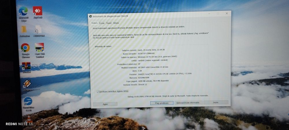 Laptop HP Touch screen