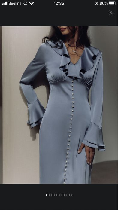 Атласное платье миди Lichi