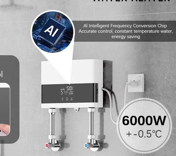 JAOGAUS Mini încălzitor de apă instantaneu Putere max 6000W