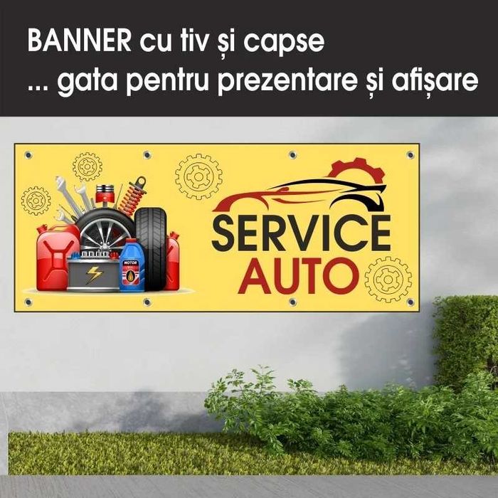 Lichidare-70% Banner model SERVICE AUTO= 200X80 CM = 69 LEI