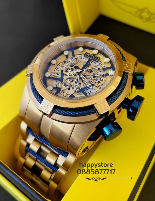 часовник INVICTA Zeus-Reserve Gold 52 mm, Инвикта нов