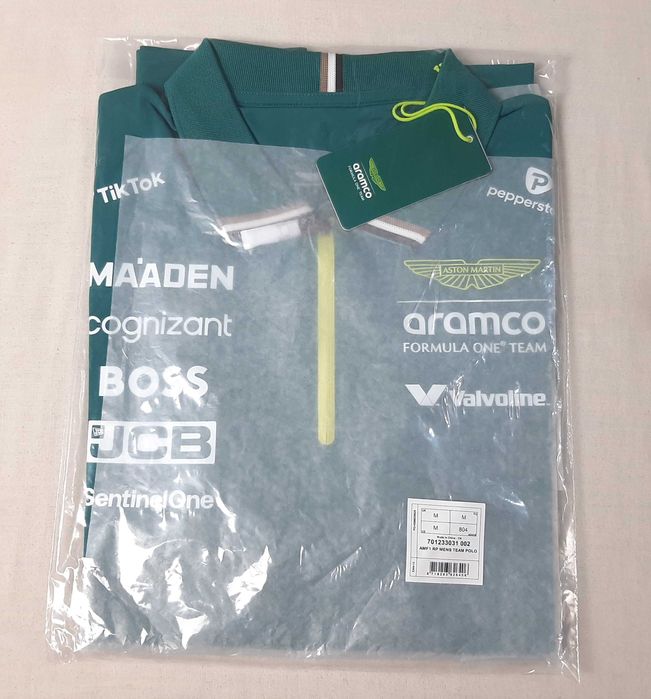 Aston Martin x Hugo Boss F1 Team Polo - Оригинална мъжка тениска с яка