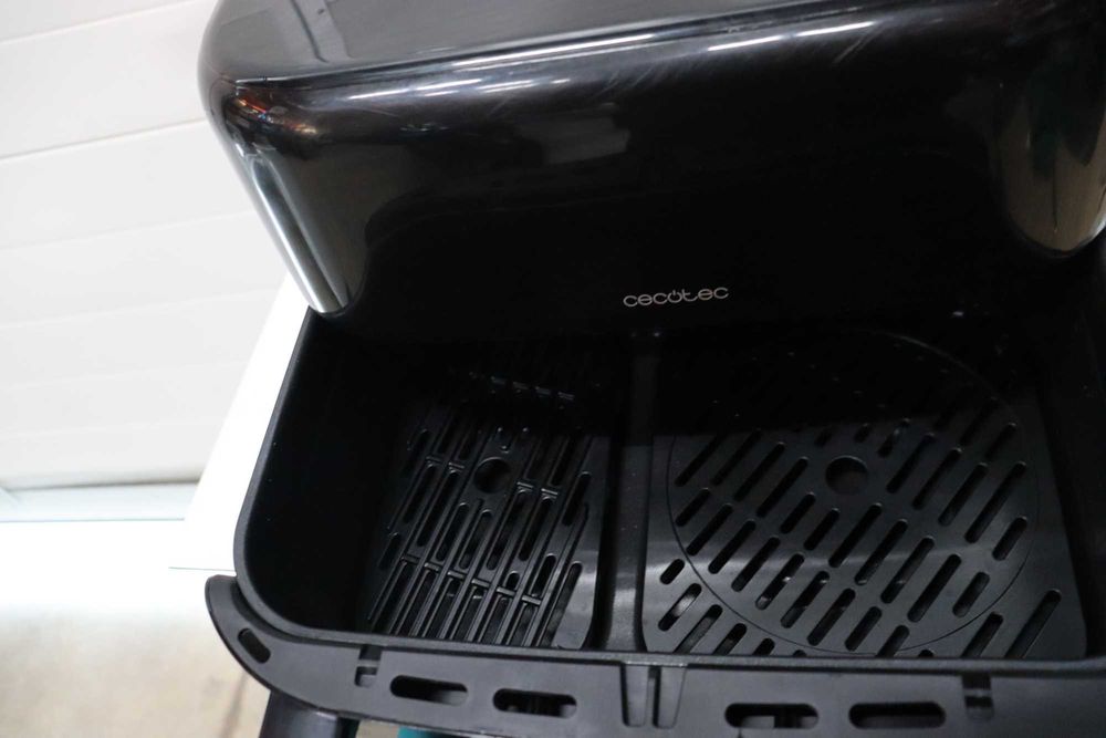 Двоен фритюрник с горещ въздух Cecotec | Cecofry&Grill Smokin'Prime 11000 | Мощност 2800 W | Капацитет 11 л | Черен
