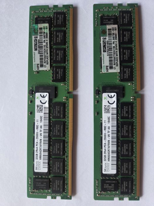 Memorie RAM 32GB DDR4 2666MHz – 64GB total/ 8GB 1R×8/ 1GB 1Rx8