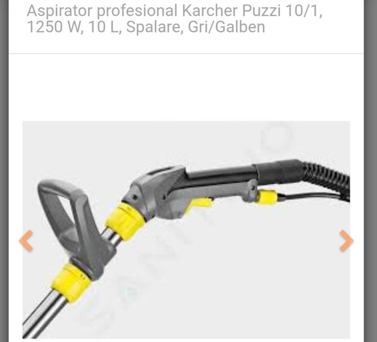 Aspirator cu Spray-Extractie Karcher Puzzi 10/1 8.7L/ 9.8L Gri/Galben