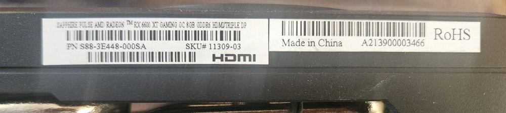 Видеокарта Sapphire Pulse AMD Radeon RX 6600 XT 8GB GDDR6