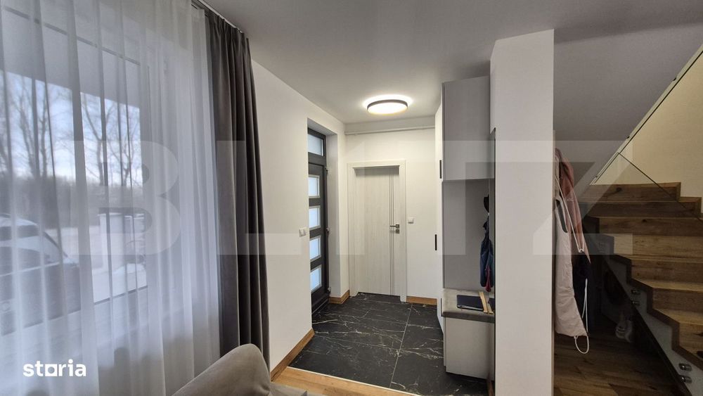 Casa cu 3 dormitoare, 100 mp, teren 202 mp, zona Baritiu