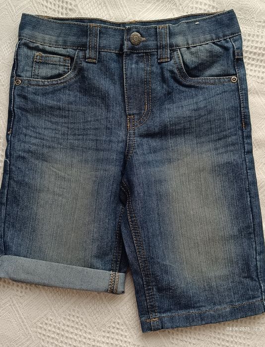 Нови Къси дънкови панталонки 7-8г, 128см Denim Co
