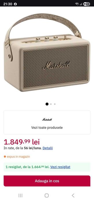 Boxa bluetooth marshall