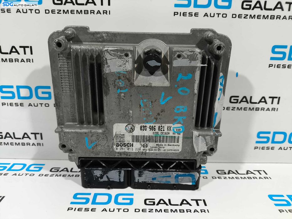 ECU Calculator Motor BOSCH Volkswagen Golf 5 Plus 2.0 BKD 2004 - 2008 Cod 03G906021KK 0281013228 [L2280] [L2281]