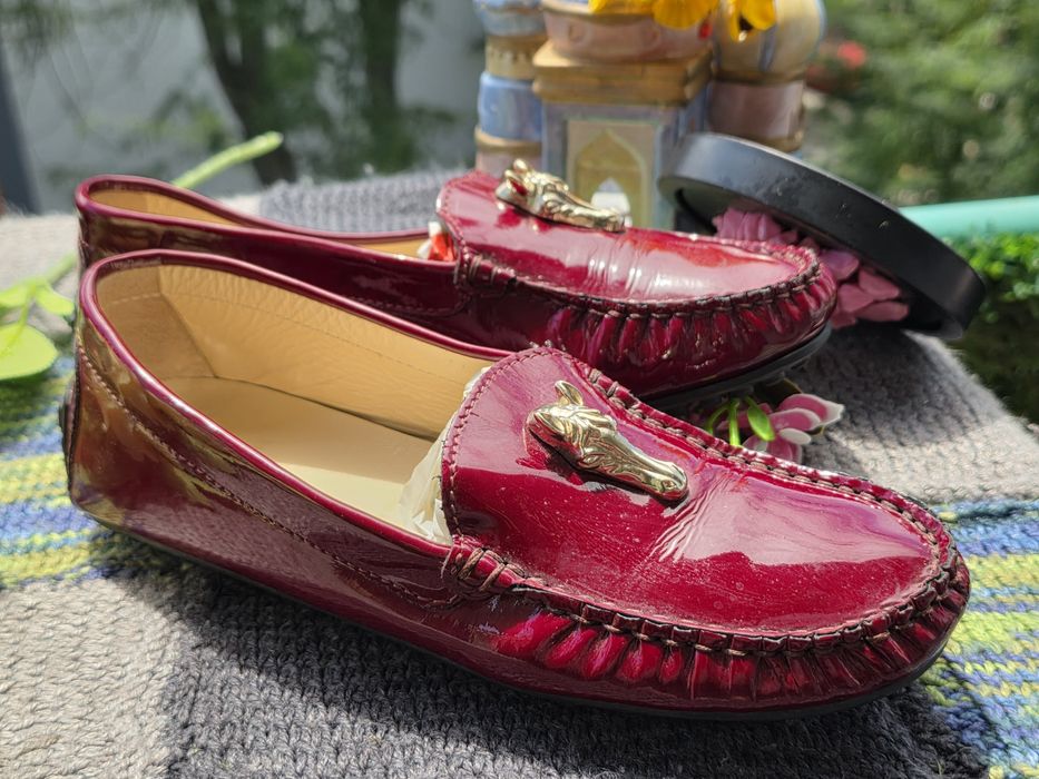 Aigner мокасини естествена кожа и лак