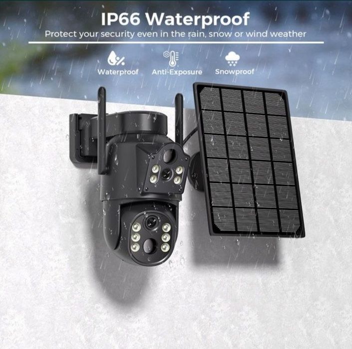 Quyosh paneli WiFi IP kamera 360 PTZ Solar camera