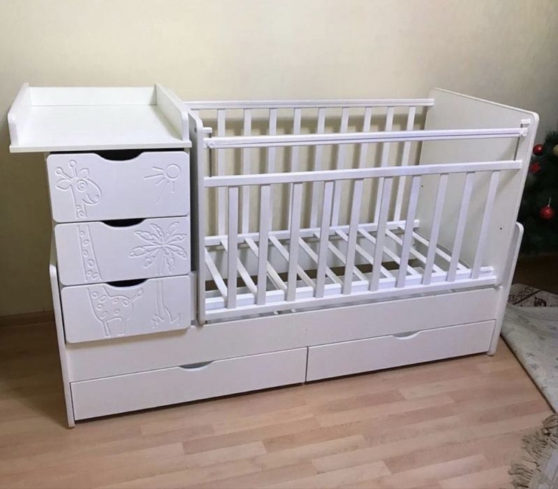 Детская кроватка жирафик до 3-4 лет