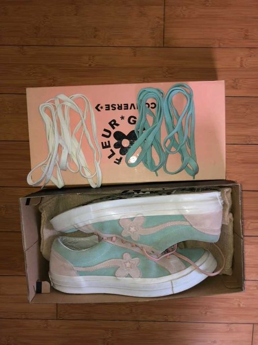 Converse x Golf Le Fleur One Star Ox Light Blue Pink